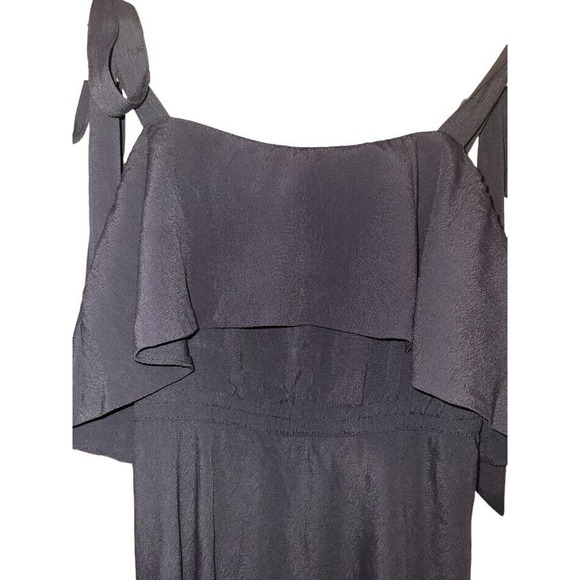 McGuire Empire Style Black Midi Halter Dress w/Ties Hi Lo Hem Size M - Picture 6 of 7